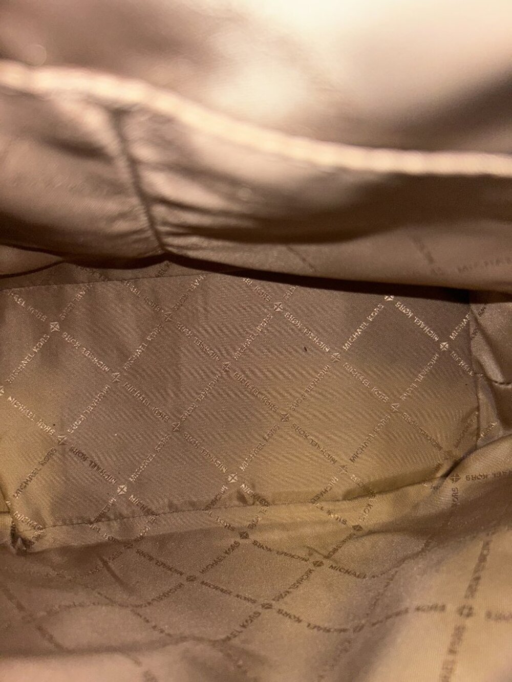 Michael Kors Brown Monogram Tote with Tan Leather Straps & matching wallet NWOT - Picture 10 of 16